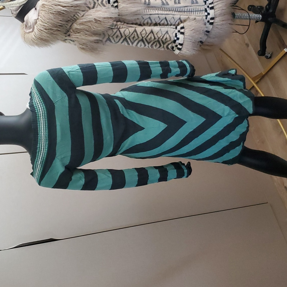 Vintage 90's/y2k GUC UO Lux Diagonal Stripe Preppy Grunge Dress - Picture 3 of 11